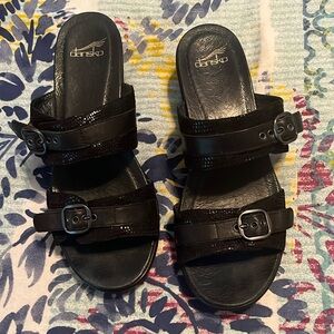 DANSKO Jessie Black Leather / Lizard size 40